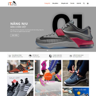 Theme wordpress bán giày thể thao 01