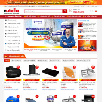 Theme wordpress bán bồn nước, bồn sơn hà