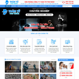 Theme wordpress dịch vụ thám tử