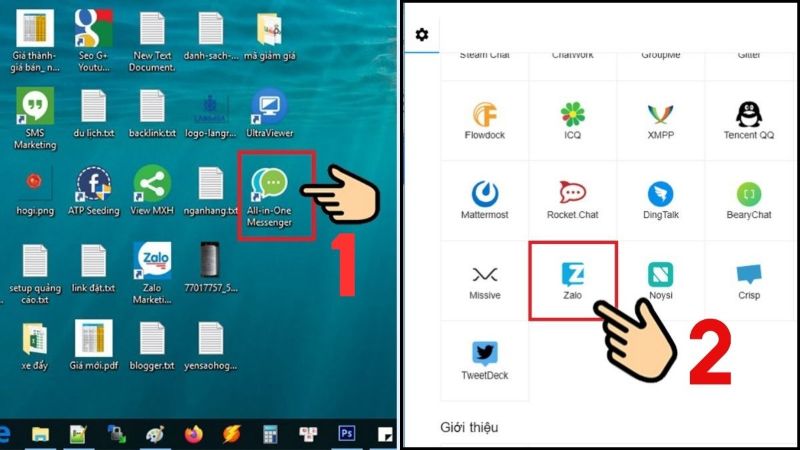 All-in-One Messenger cho phép bạn sử dụng nhiều tài khoản Zalo