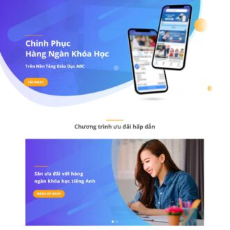 Theme wordpress landing page app giáo dục