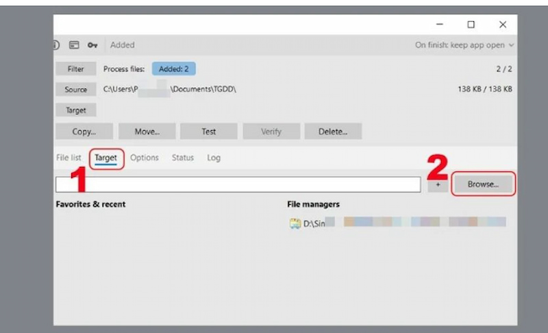 Chọn dữ liệu bạn đang muốn copy rồi nhấn mục Open