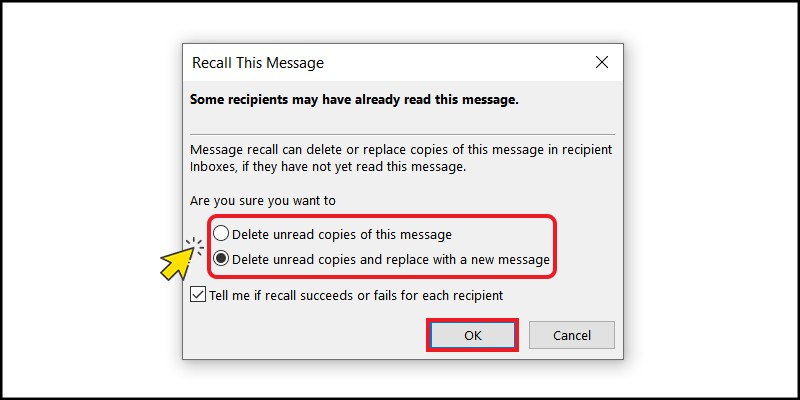 Cách thu hồi email đã gửi trên Outlook với 5 bước cơ bản