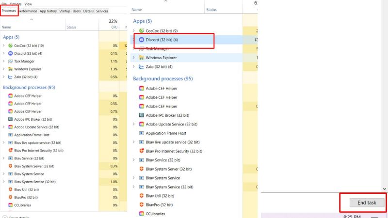 Chặn ứng dụng ngầm qua Task Manager