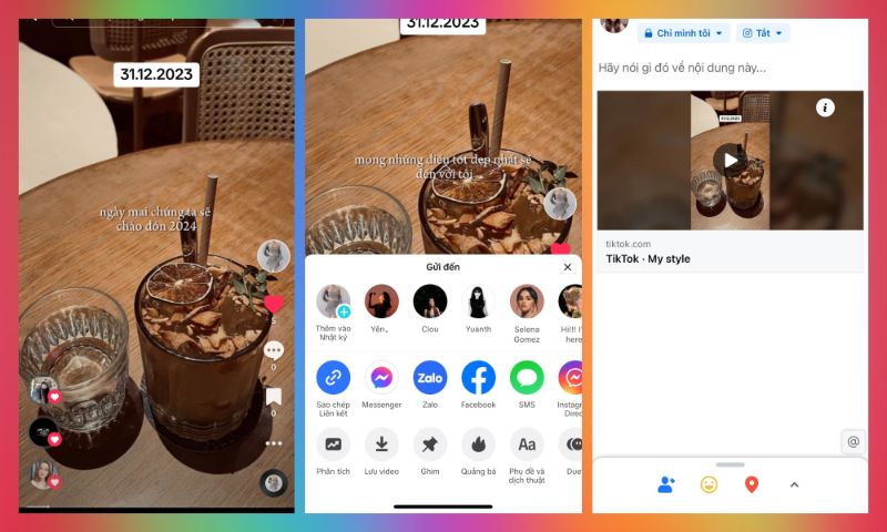 Chia sẻ bài đăng trên TikTok lên nhiều nền tảng khác