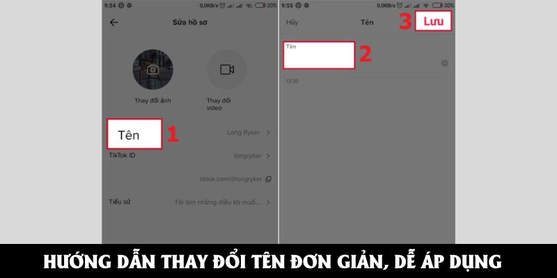 Hướng dẫn thay đổi tên đơn giản, dễ áp dụng