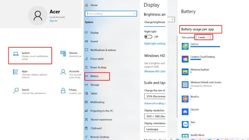 Đóng chương trình chạy ngầm bằng Power & Battery Settings