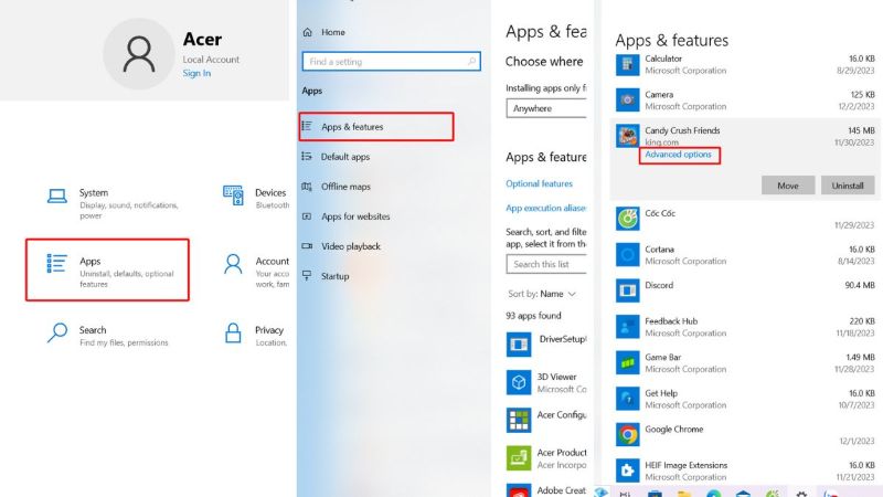 Tắt ứng dụng ngầm Win 11 trong phần Settings