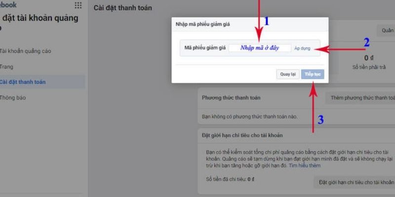 Tín dụng quảng cáo Facebook hỗ trợ trả phí đơn giản