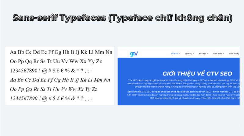 Các loại Typography phổ biến