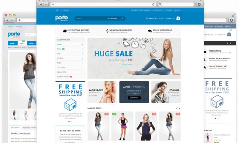 Theme Porto được sử dụng phổ biến khi thiết kế website hiện nay