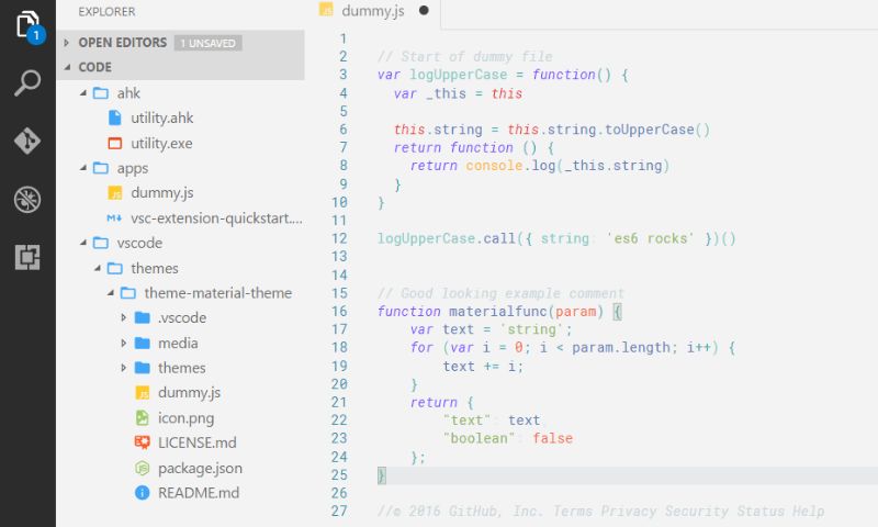 Theme Vscode dễ phù hợp với các mã nguồn