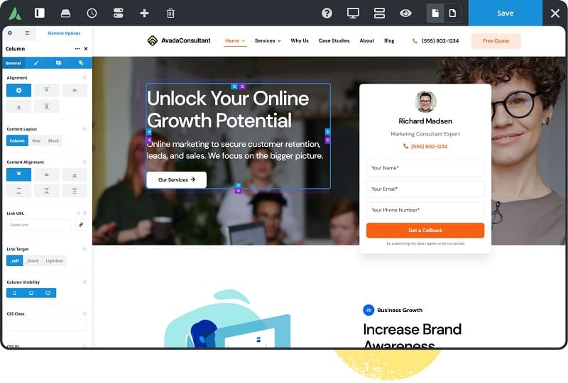 Avada theme cung cấp các widget tiện ích cho website của bạn