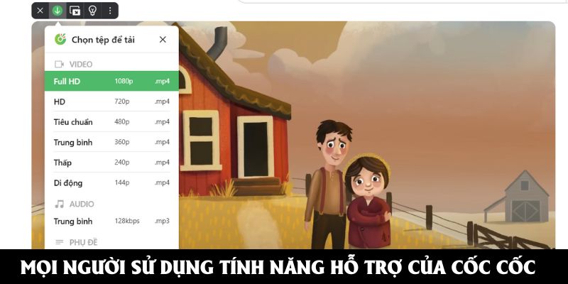 Mọi người sử dụng tính năng hỗ trợ của Cốc Cốc