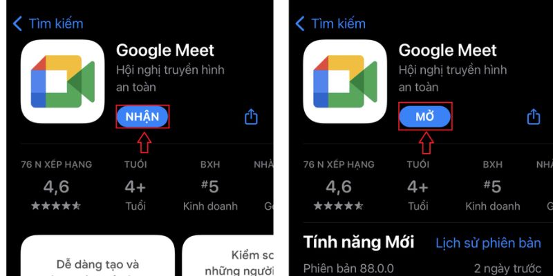 Thực hiện cách tải Google Meet trên điện thoại iOS
