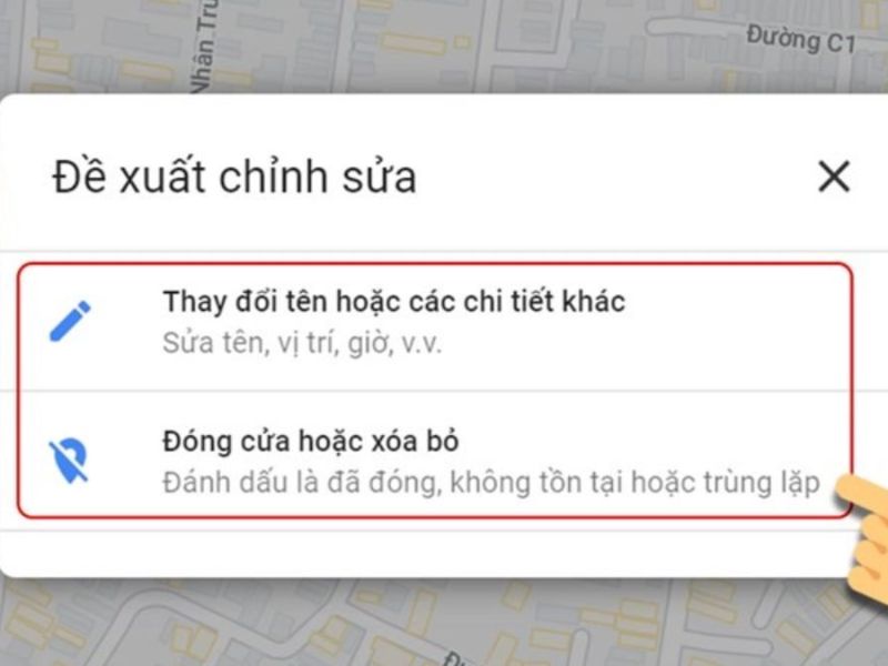 Chỉnh sửa thông tin trên Google Maps