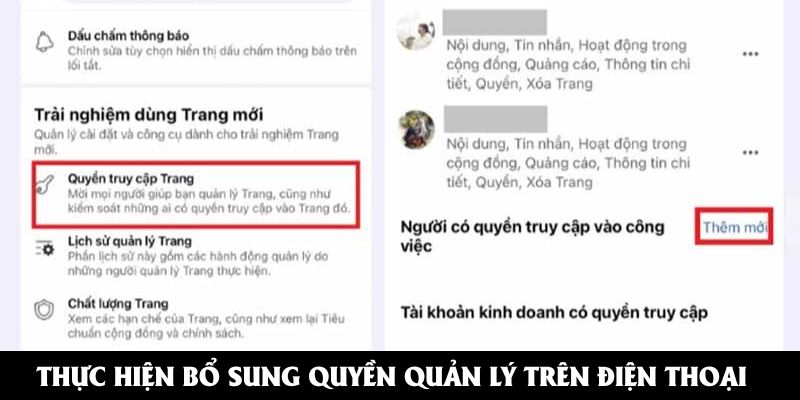 Thực hiện bổ sung quyền quản lý trên điện thoại