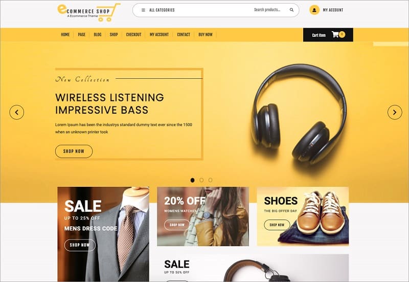 Sử dụng ecome theme để thiết kế các website thương mại điện tử chuyên nghiệp