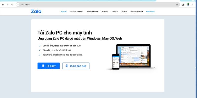 Khám phá thao tác đăng ký Zalo trên PC cực quen thuộc