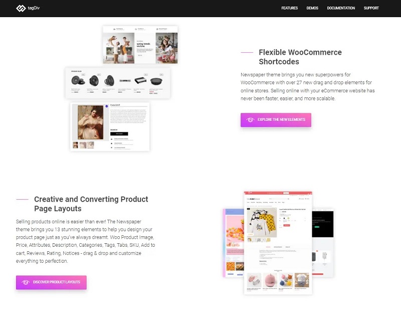 Theme WordPress Newspaper cung cấp nhiều thành phần thật sự tiện ích