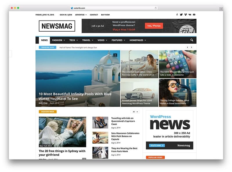 Tìm hiểu khái quát về Newspaper theme