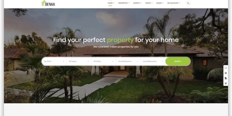 Theme bất động sản bao gồm miễn phí hoặc tính phí