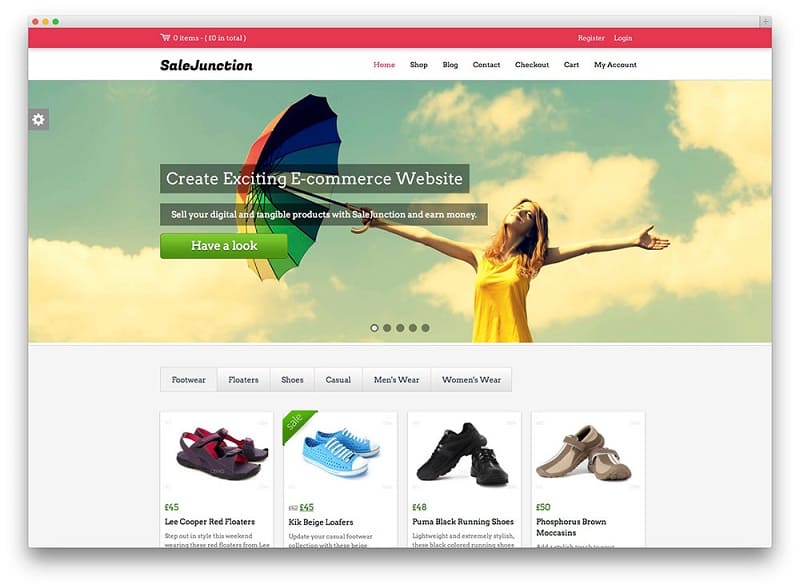 Salejunction thiết kế sắc nét, tính năng phù hợp với website bán hàng