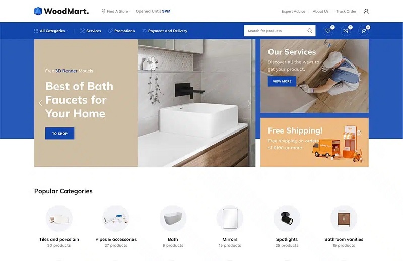 Khách hàng có thể tùy chỉnh nhiều đối tượng trên theme Woodmart