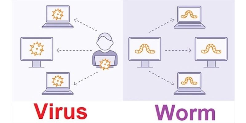 Sự khác nhau giữa worm và virus