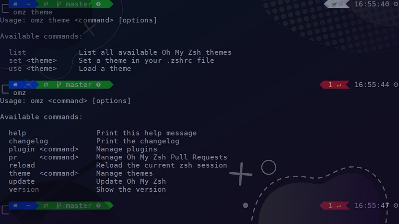 Nhiều zsh themes tiện ích được cung cấp đến người dùng miễn phí